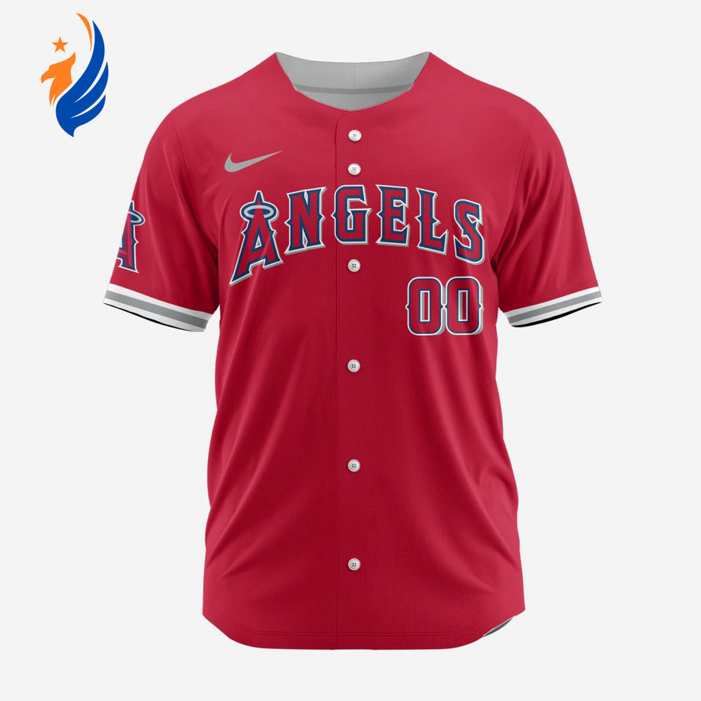 MLB Los Angeles Angels Personalized Alternate Baseball Jersey - Bafud
