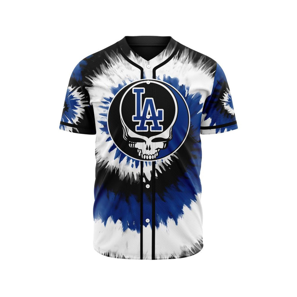MLB Los Angeles Dodgers Special Grateful Dead Design Baseball Jersey Gift for Men Women - Bafud