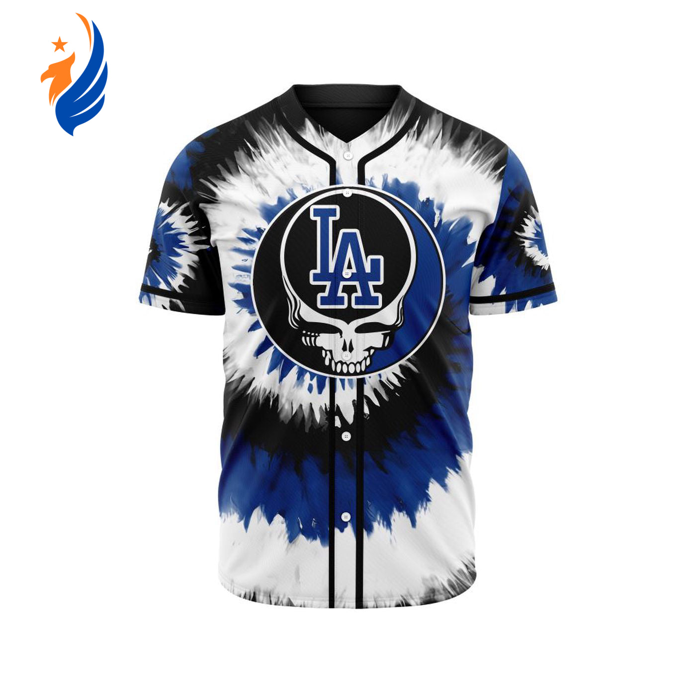 MLB Los Angeles Dodgers Special Grateful Dead Design Baseball Jersey Gift for Men Women - Bafud