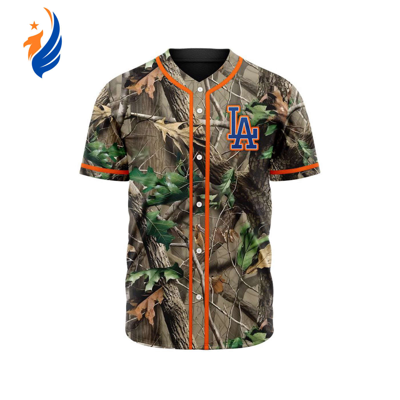 MLB Los Angeles Dodgers Special Realtree Camo Hunting Baseball Jersey Gift for Men Women - Bafud