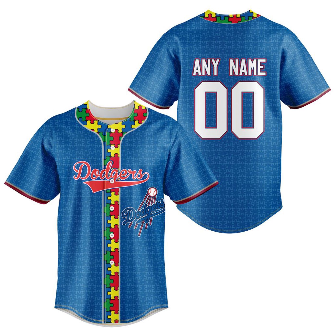 MLB Los Angeles Dodgers Specialized Baseball Jersey Fearless Aganst Autism Gift for Men Women - Bafud