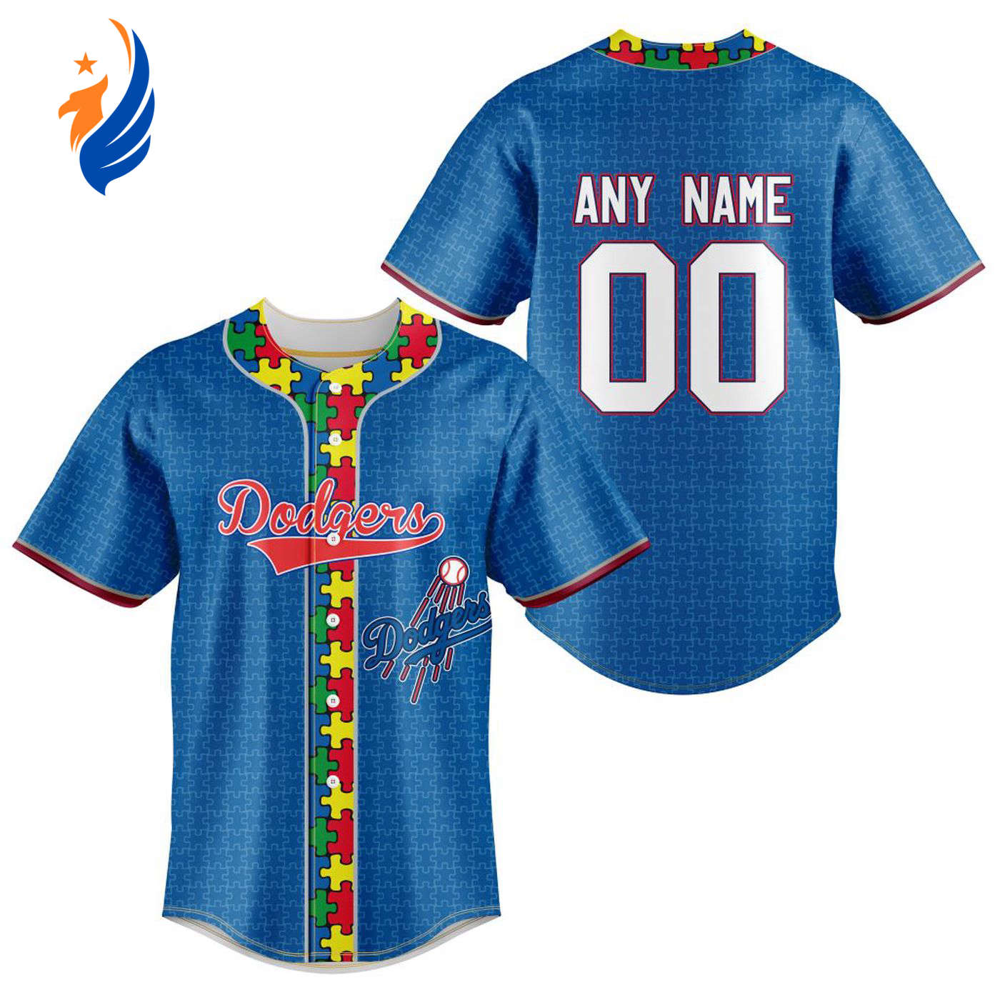 MLB Los Angeles Dodgers Specialized Baseball Jersey Fearless Aganst Autism Gift for Men Women - Bafud