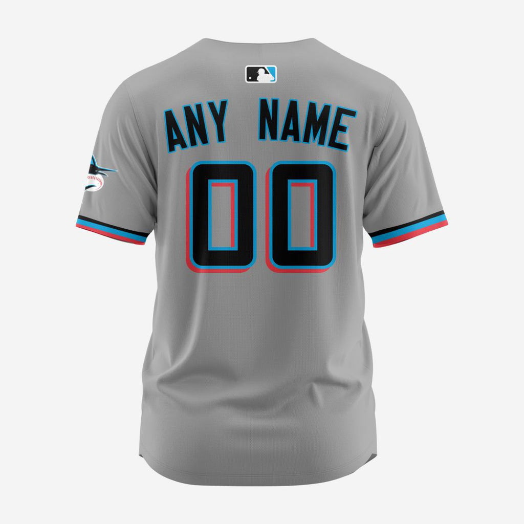 MLB Miami Marlins Personalized 2024 Road Baseball Jersey - Bafud