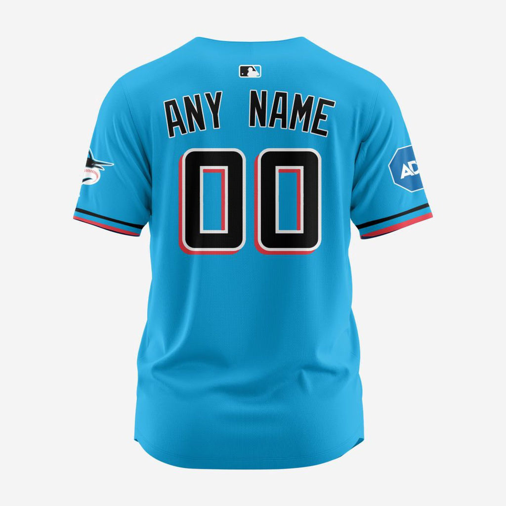 MLB Miami Marlins Personalized Alternate 02 Baseball Jersey - Bafud