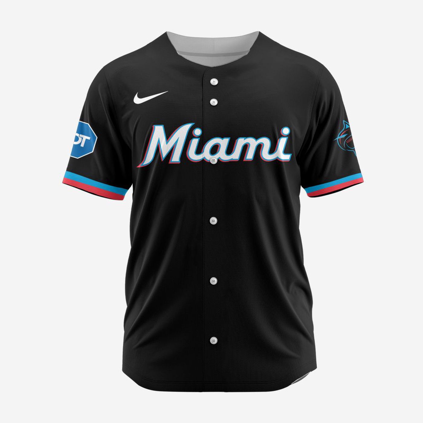 MLB Miami Marlins Personalized Alternate Baseball Jersey - Bafud