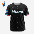 MLB Miami Marlins Personalized Alternate Baseball Jersey - Bafud
