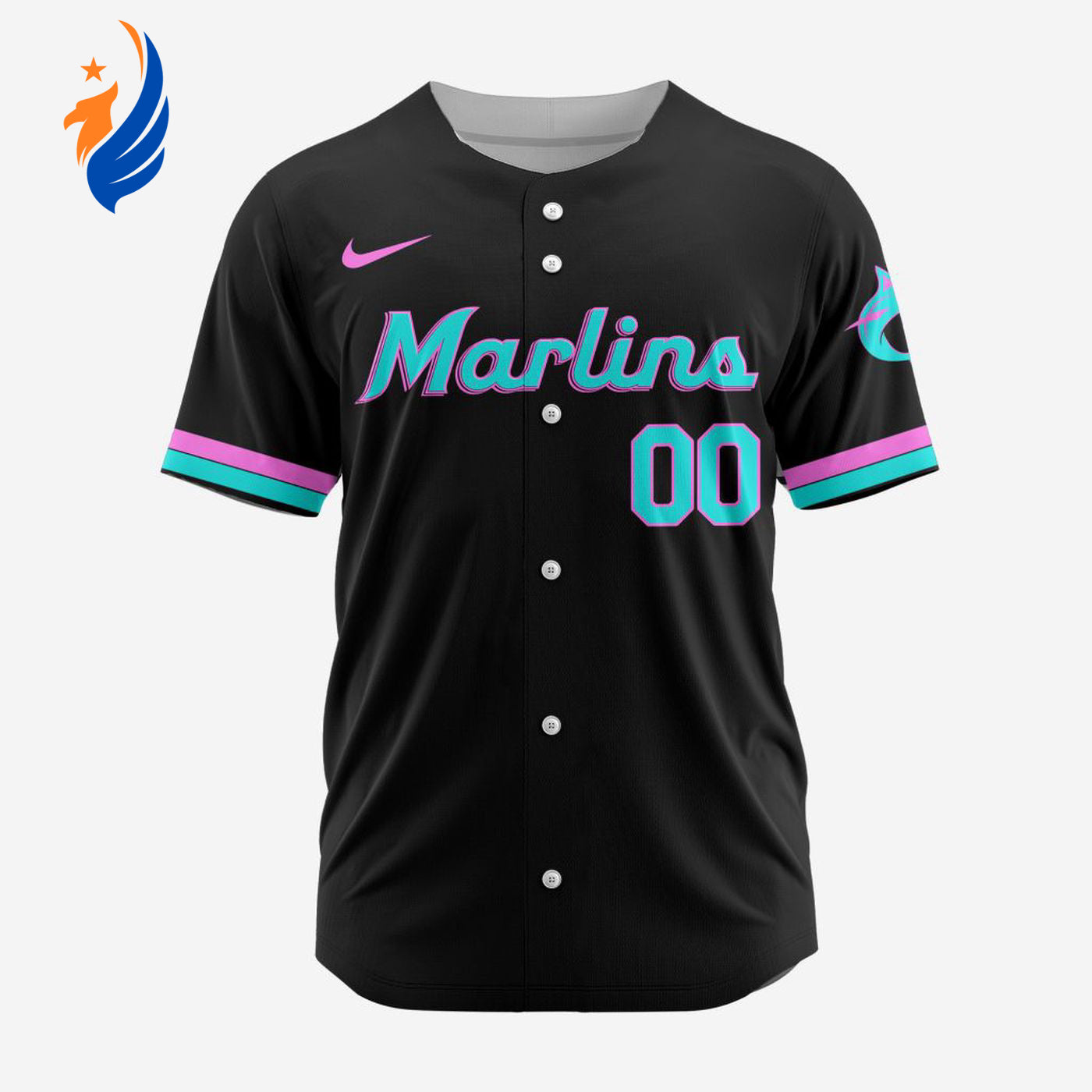 MLB Miami Marlins Personalized Alternate Design Concept Baseball Jersey 2402 - Bafud