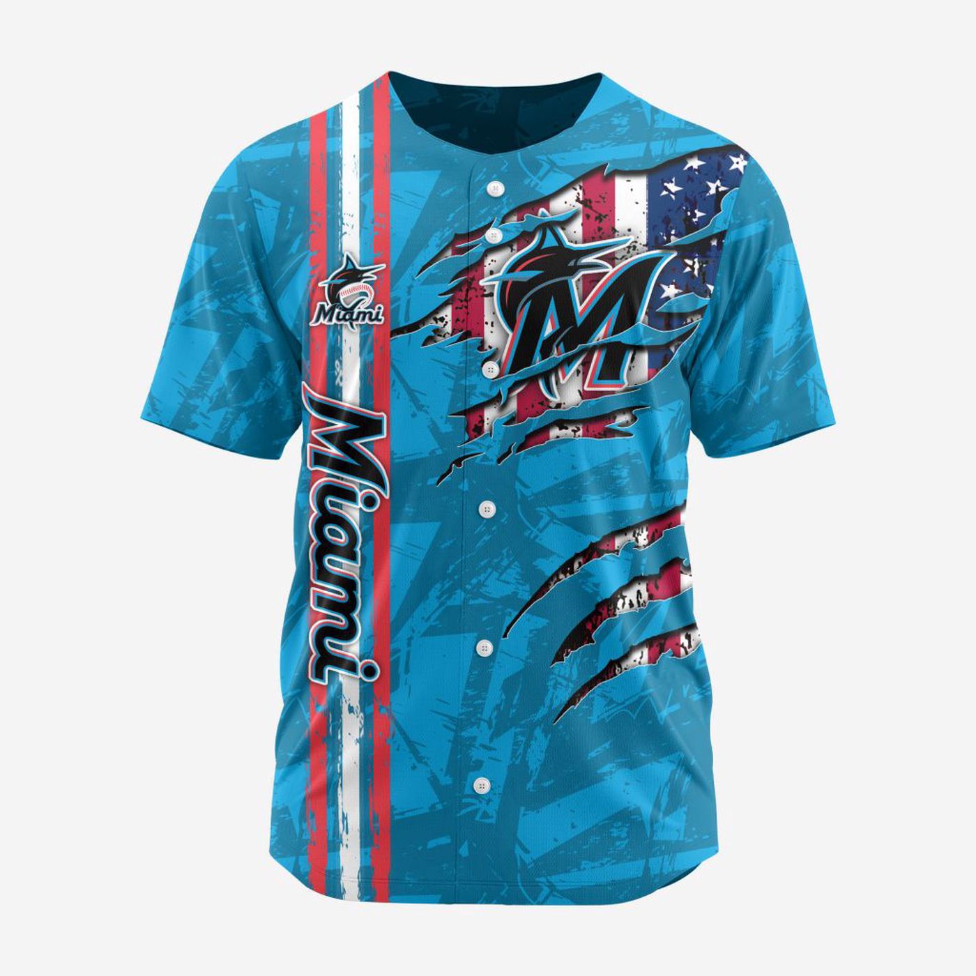 MLB Miami Marlins Special Design Baseball Jersey Gift for Men Women - Bafud