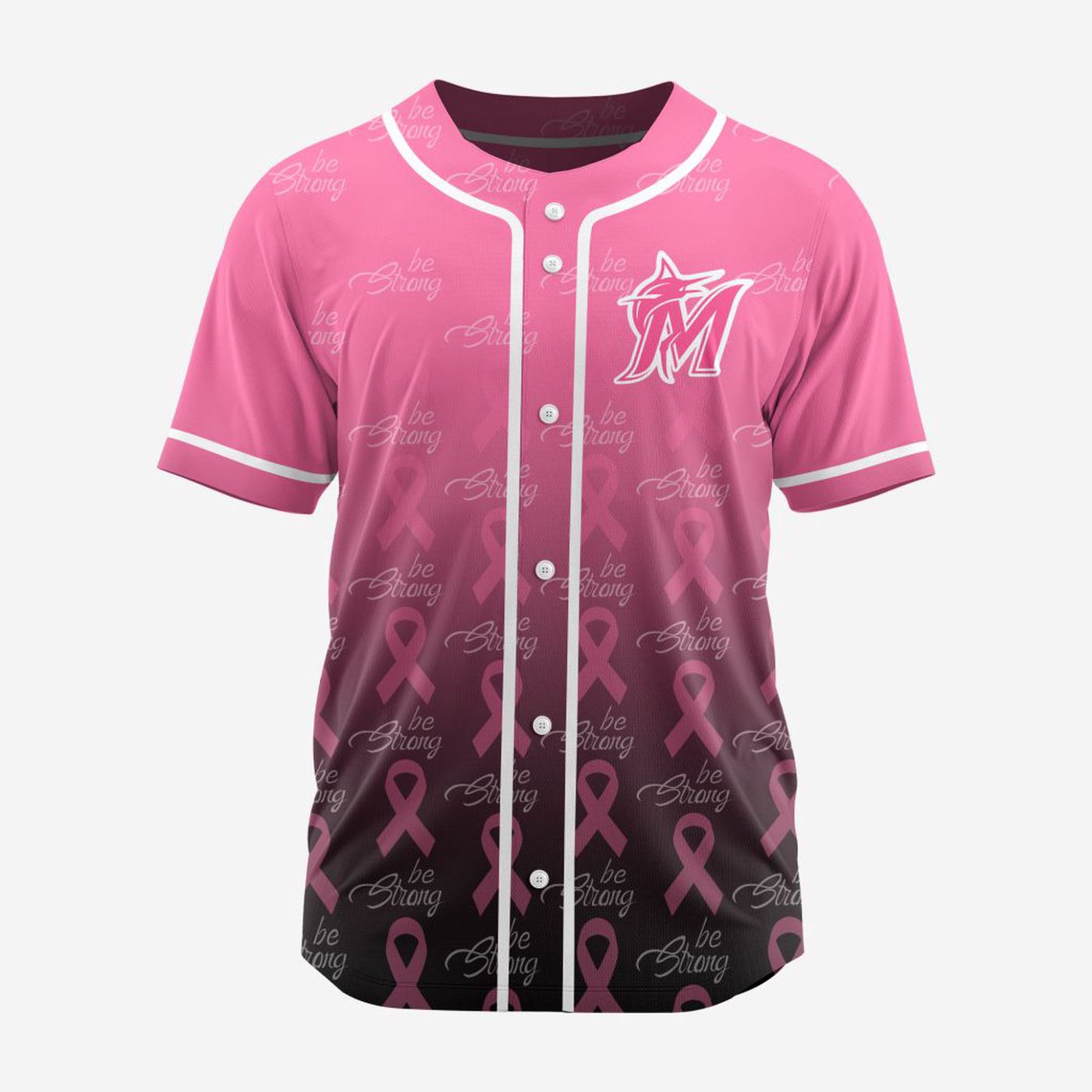 MLB Miami Marlins Special Pink Design Fight Breast Cancer Baseball Jersey Gift for Men Women - Bafud