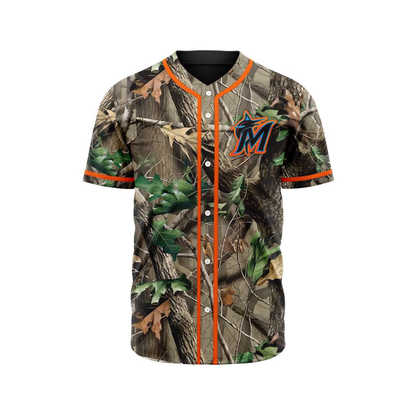 MLB Miami Marlins Special Realtree Camo Hunting Baseball Jersey Gift for Men Women - Bafud