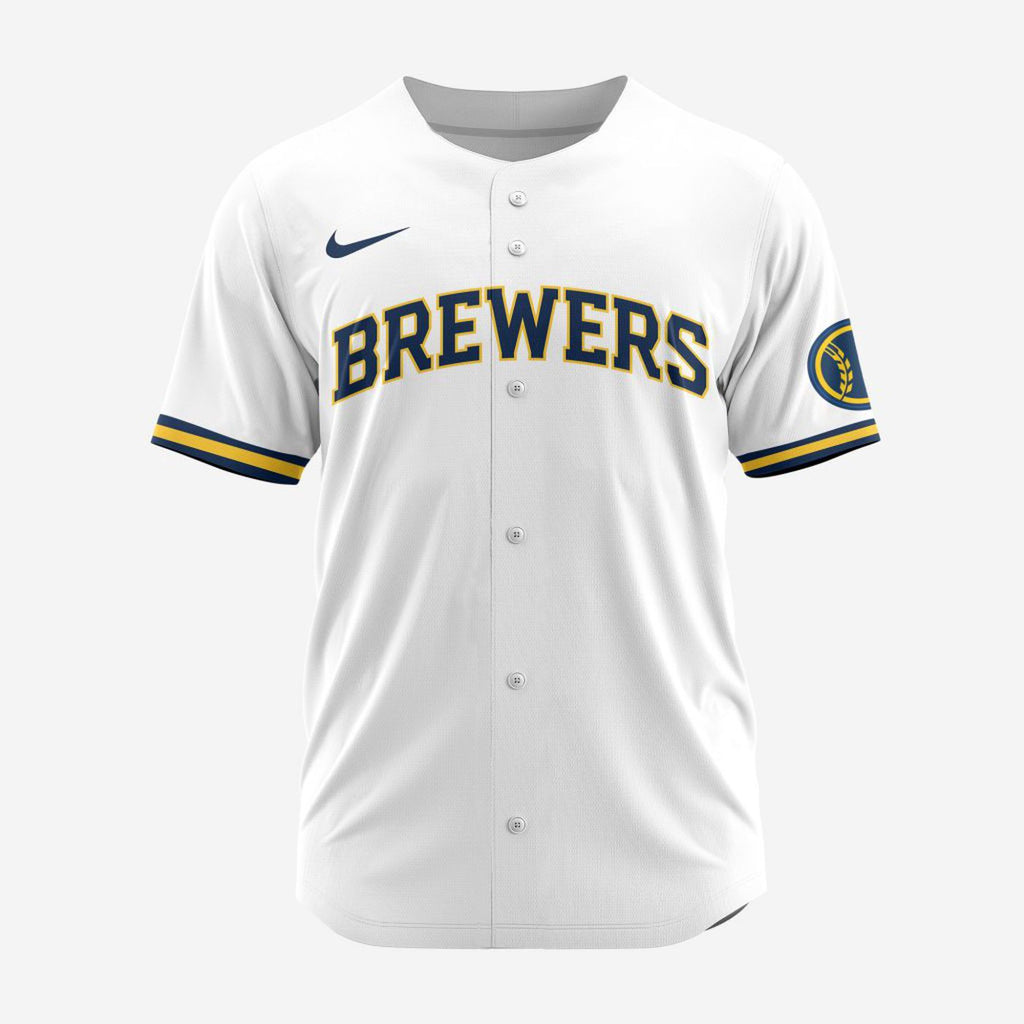 MLB Milwaukee Brewers Personalized 2024 Home Baseball Jersey - Bafud