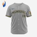 MLB Milwaukee Brewers Personalized 2024 Road Baseball Jersey - Bafud