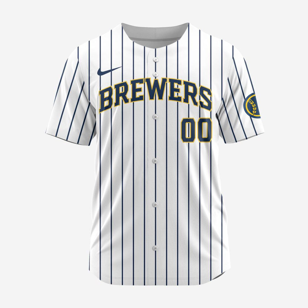 MLB Milwaukee Brewers Personalized Alternate Baseball Jersey - Bafud