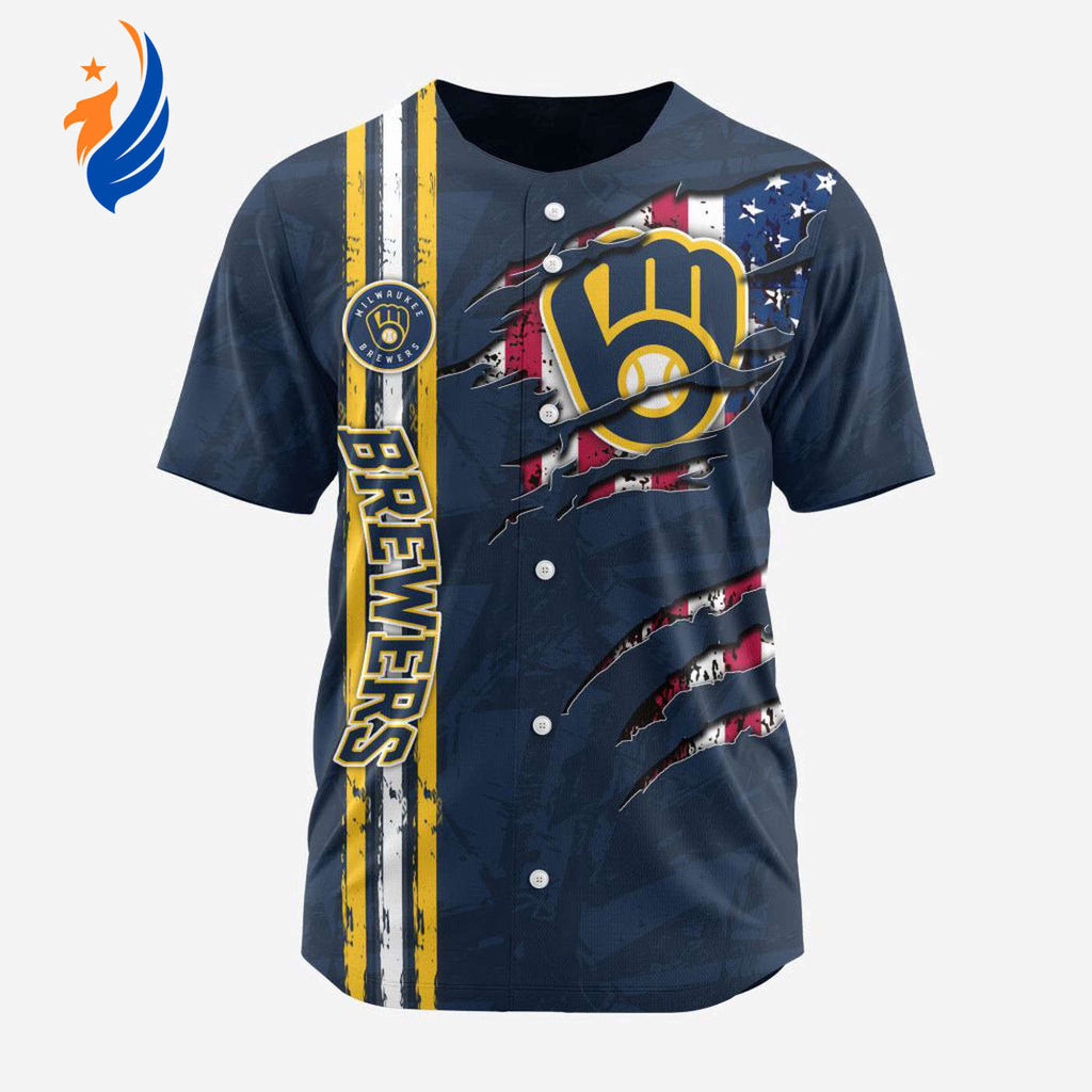 MLB Milwaukee Brewers Special Design Baseball Jersey Gift for Men Women - Bafud