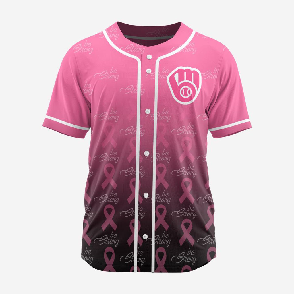 MLB Milwaukee Brewers Special Pink Design Fight Breast Cancer Baseball Jersey Gift for Men Women - Bafud