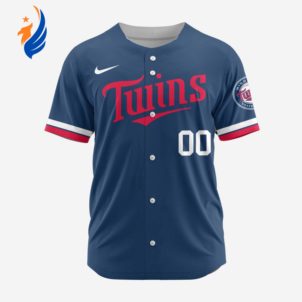 MLB Minnesota Twins Personalized Alternate Design Concept Baseball Jersey 2402 - Bafud
