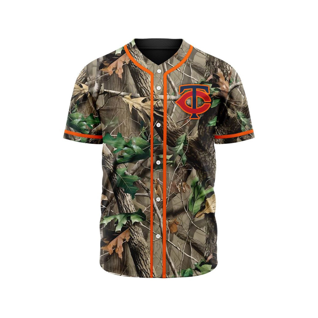 MLB Minnesota Twins Special Realtree Camo Hunting Baseball Jersey Gift for Men Women - Bafud