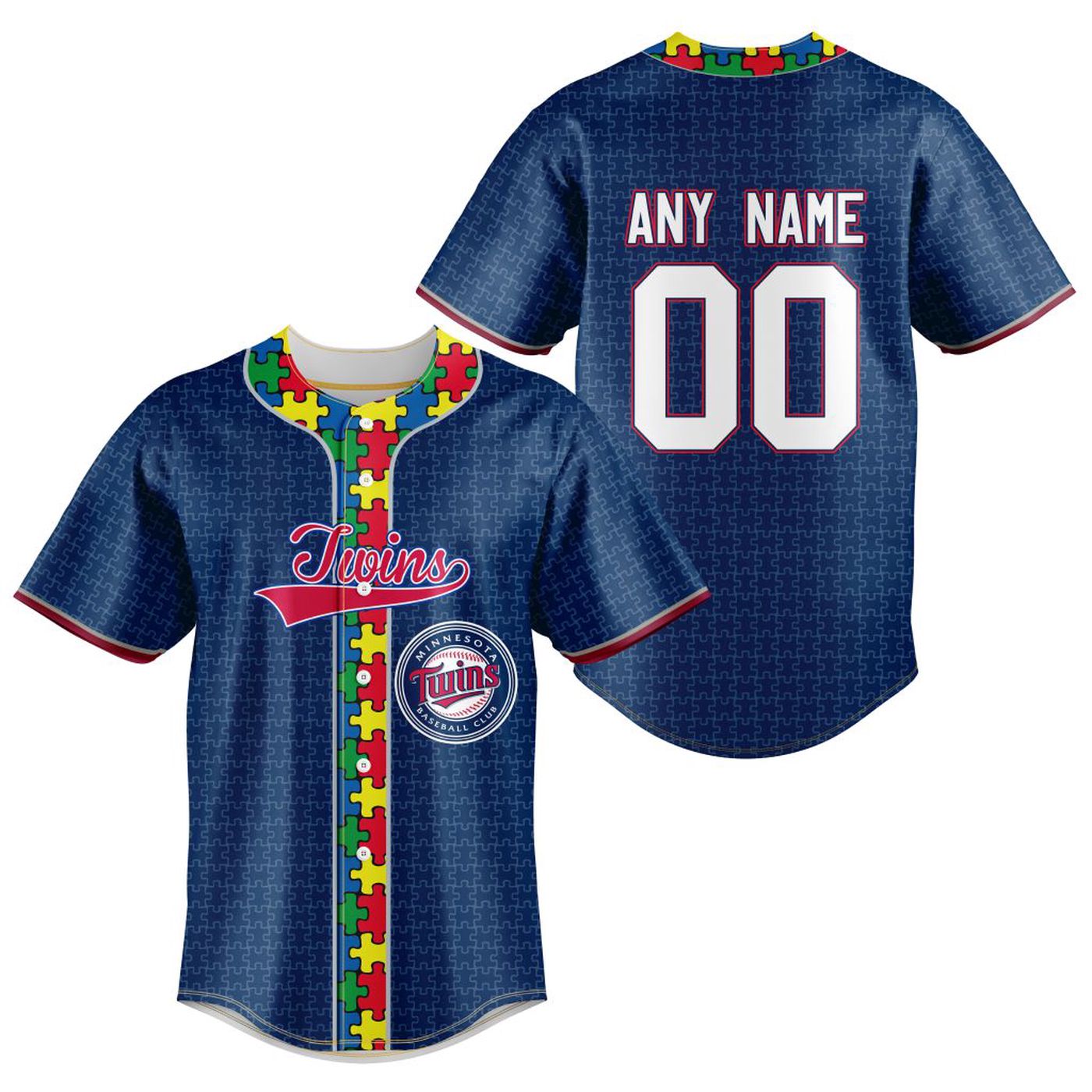 MLB Minnesota Twins Specialized Baseball Jersey Fearless Aganst Autism Gift for Men Women - Bafud