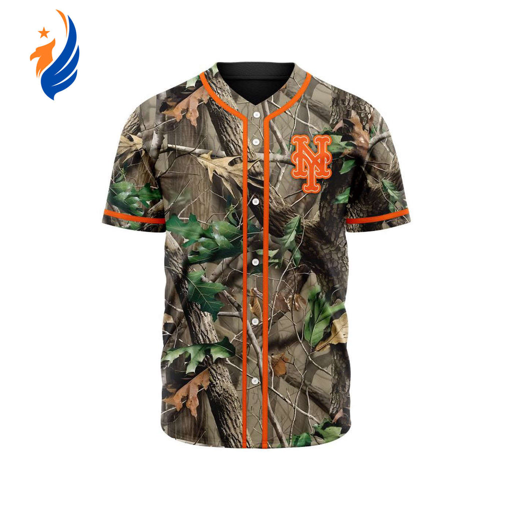 MLB New York Mets Special Realtree Camo Hunting Baseball Jersey Gift for Men Women - Bafud