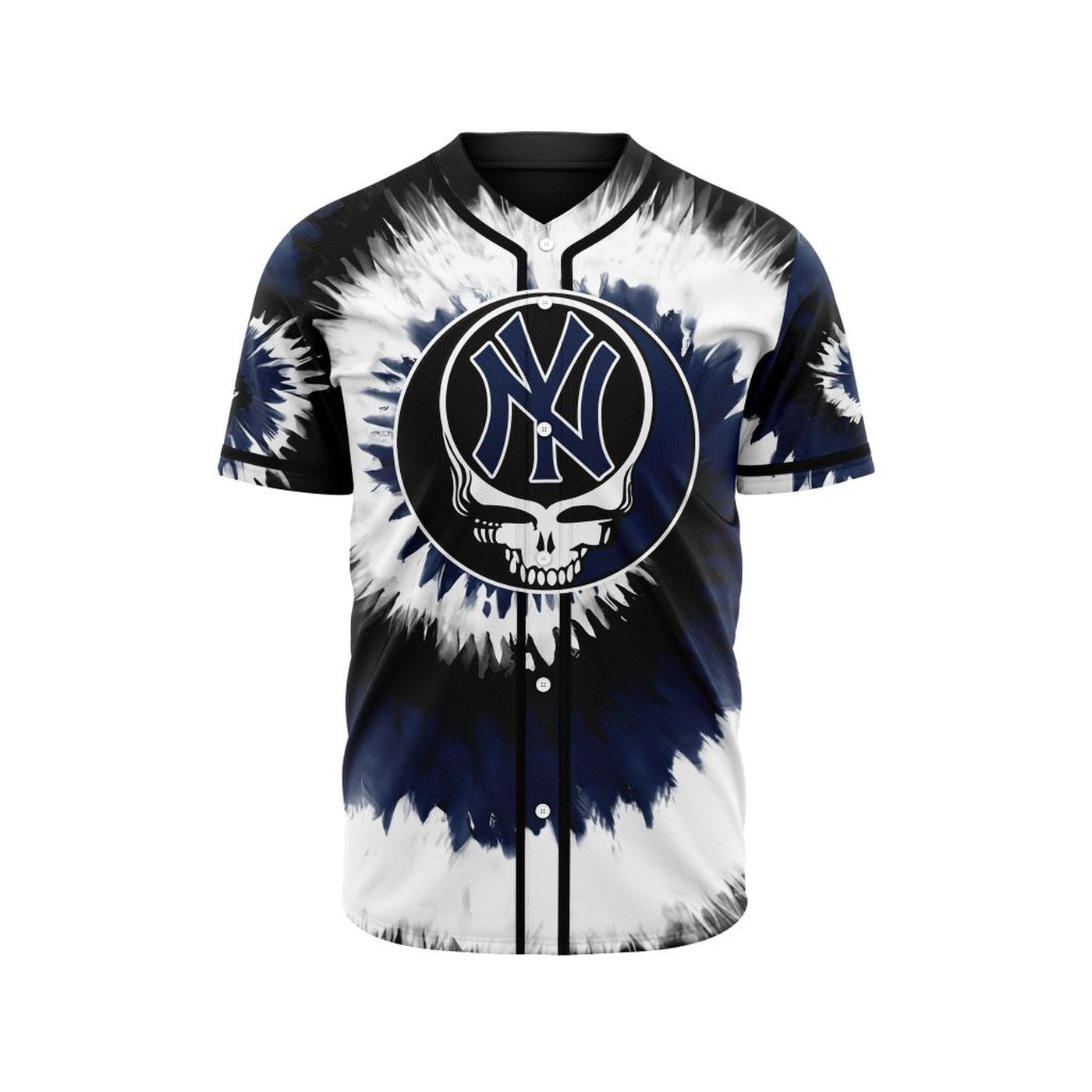 MLB New York Yankees Special Grateful Dead Design Baseball Jersey Gift for Men Women - Bafud