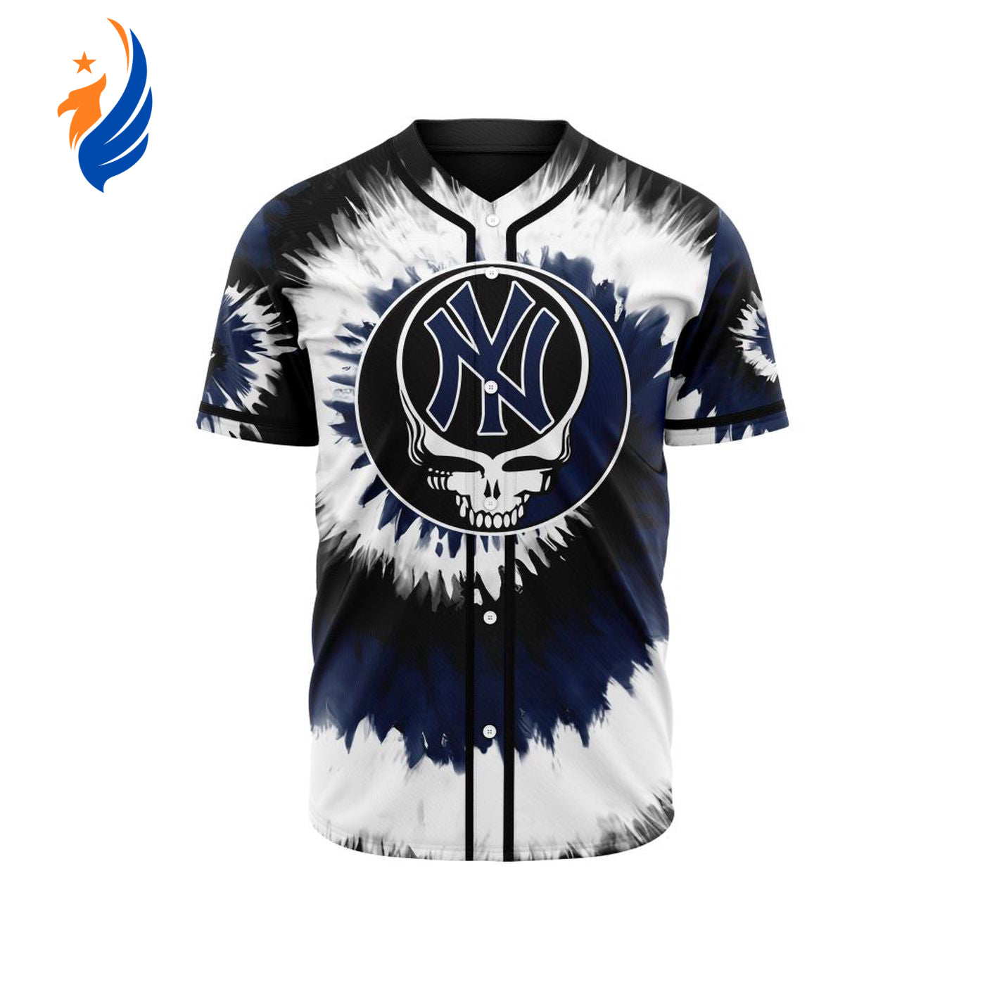 MLB New York Yankees Special Grateful Dead Design Baseball Jersey Gift for Men Women - Bafud