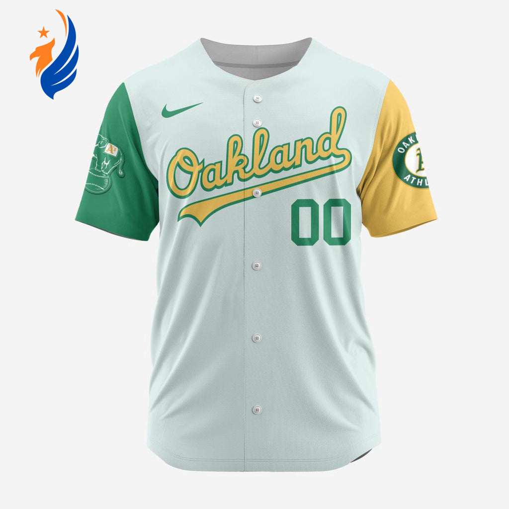 MLB Oakland Athletics Personalized Alternate Design Concept Baseball Jersey 2402 - Bafud