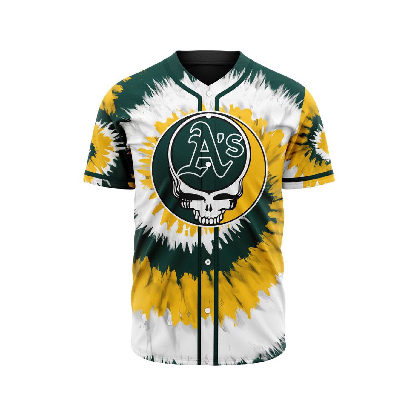 MLB Oakland Athletics Special Grateful Dead Design Baseball Jersey Gift for Men Women - Bafud