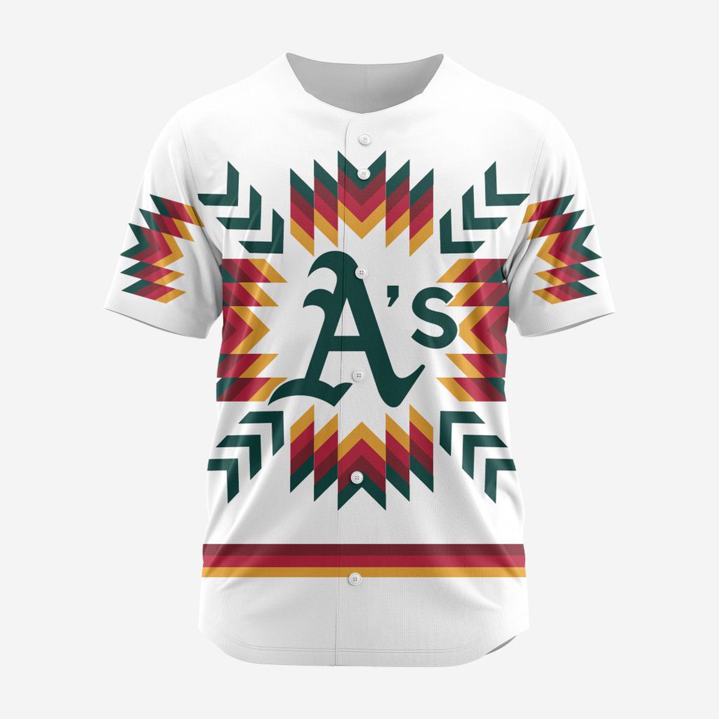 MLB Oakland Athletics Special Native Design Baseball Jersey Gift for Men Women - Bafud