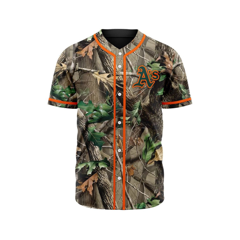 MLB Oakland Athletics Special Realtree Camo Hunting Baseball Jersey Gift for Men Women - Bafud