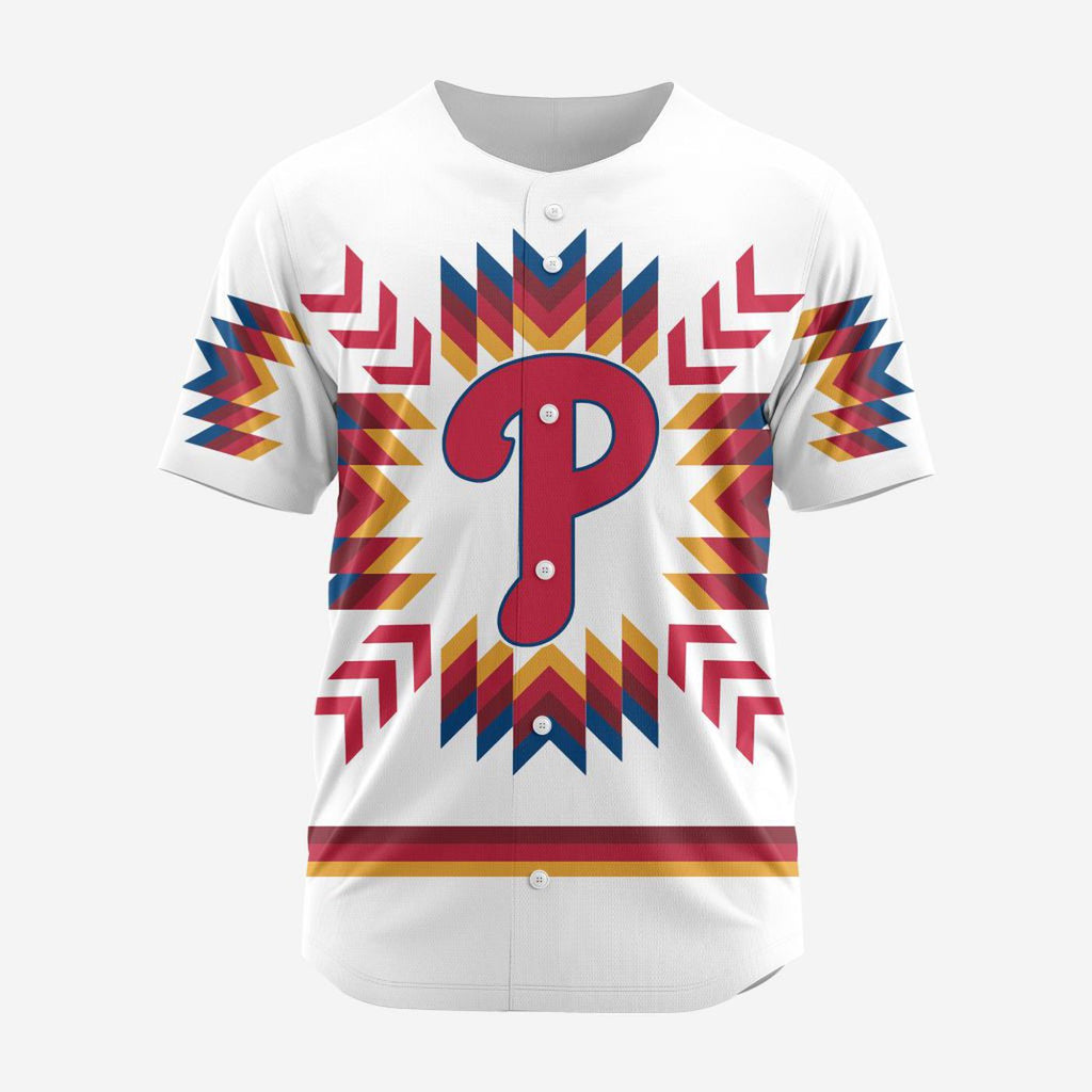 MLB Philadelphia Phillies Special Native Design Baseball Jersey Gift for Men Women - Bafud