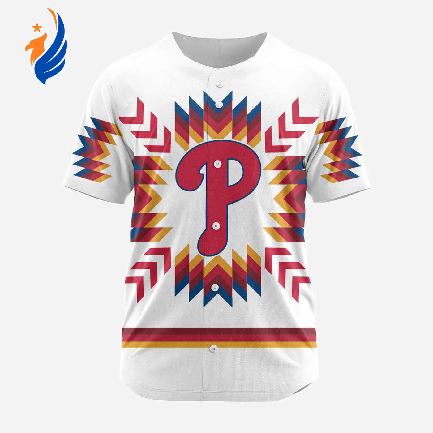 MLB Philadelphia Phillies Special Native Design Baseball Jersey Gift for Men Women - Bafud
