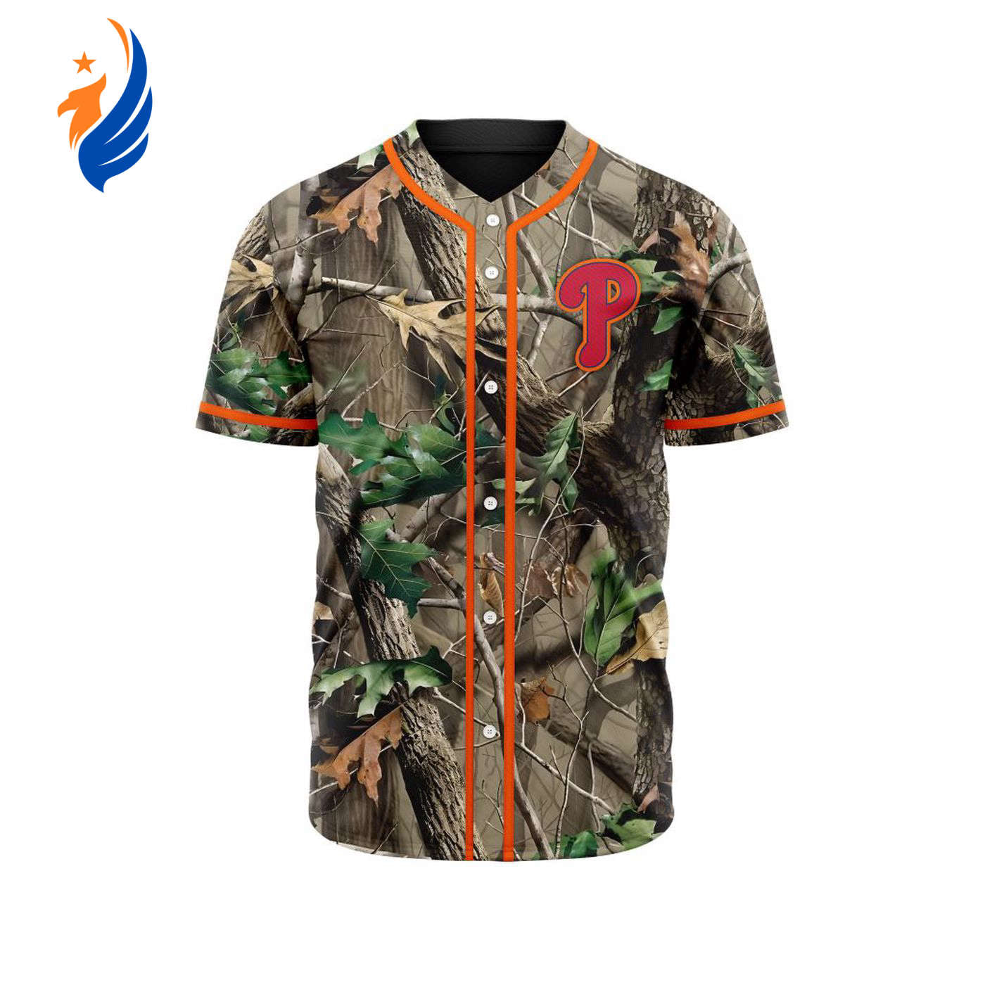 MLB Philadelphia Phillies Special Realtree Camo Hunting Baseball Jersey Gift for Men Women - Bafud