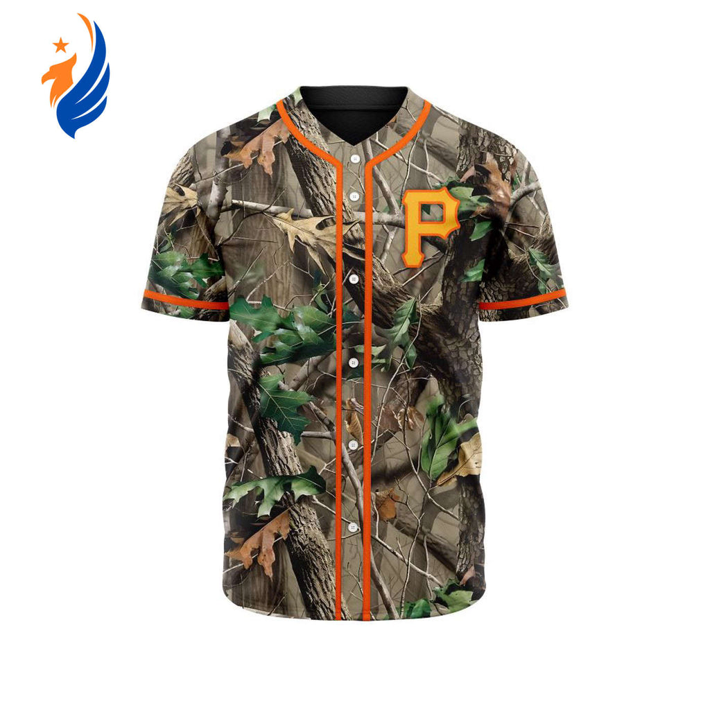 MLB Pittsburgh Pirates Special Realtree Camo Hunting Baseball Jersey Gift for Men Women - Bafud