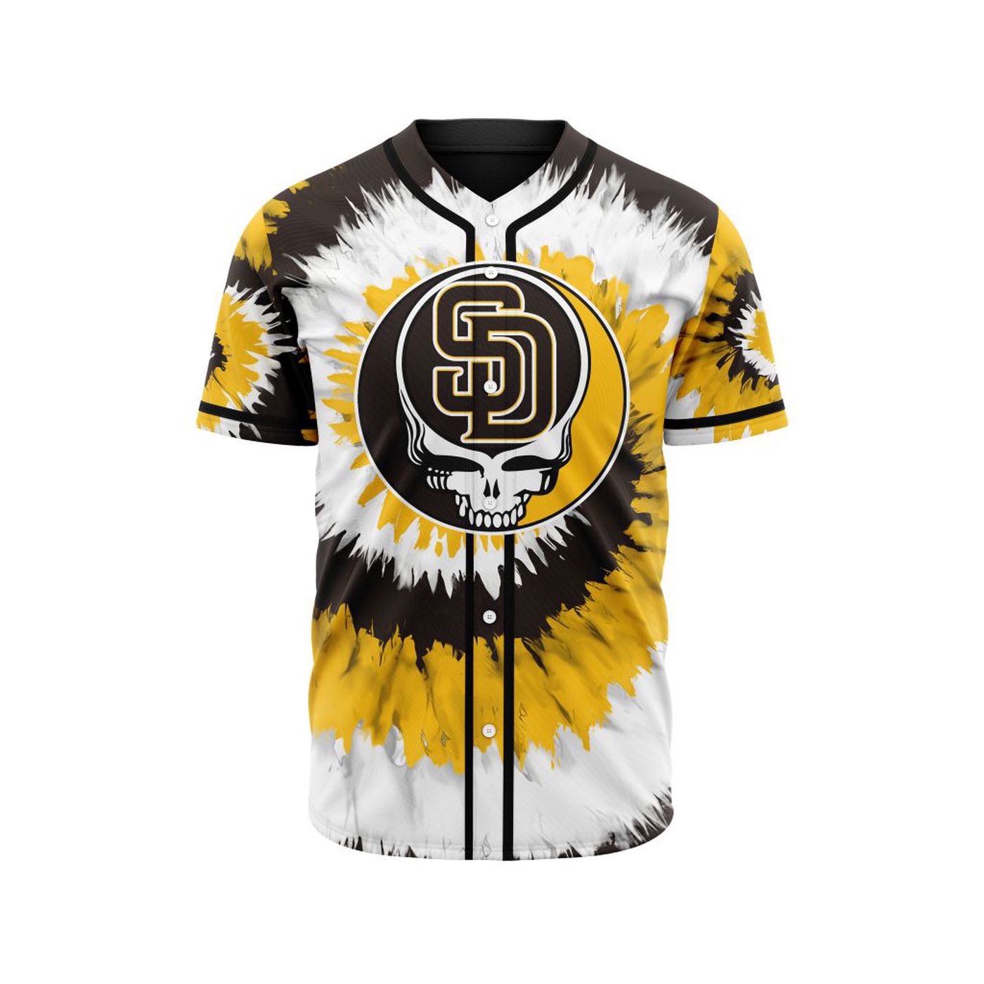 MLB San Diego Padres Special Grateful Dead Design Baseball Jersey Gift for Men Women - Bafud