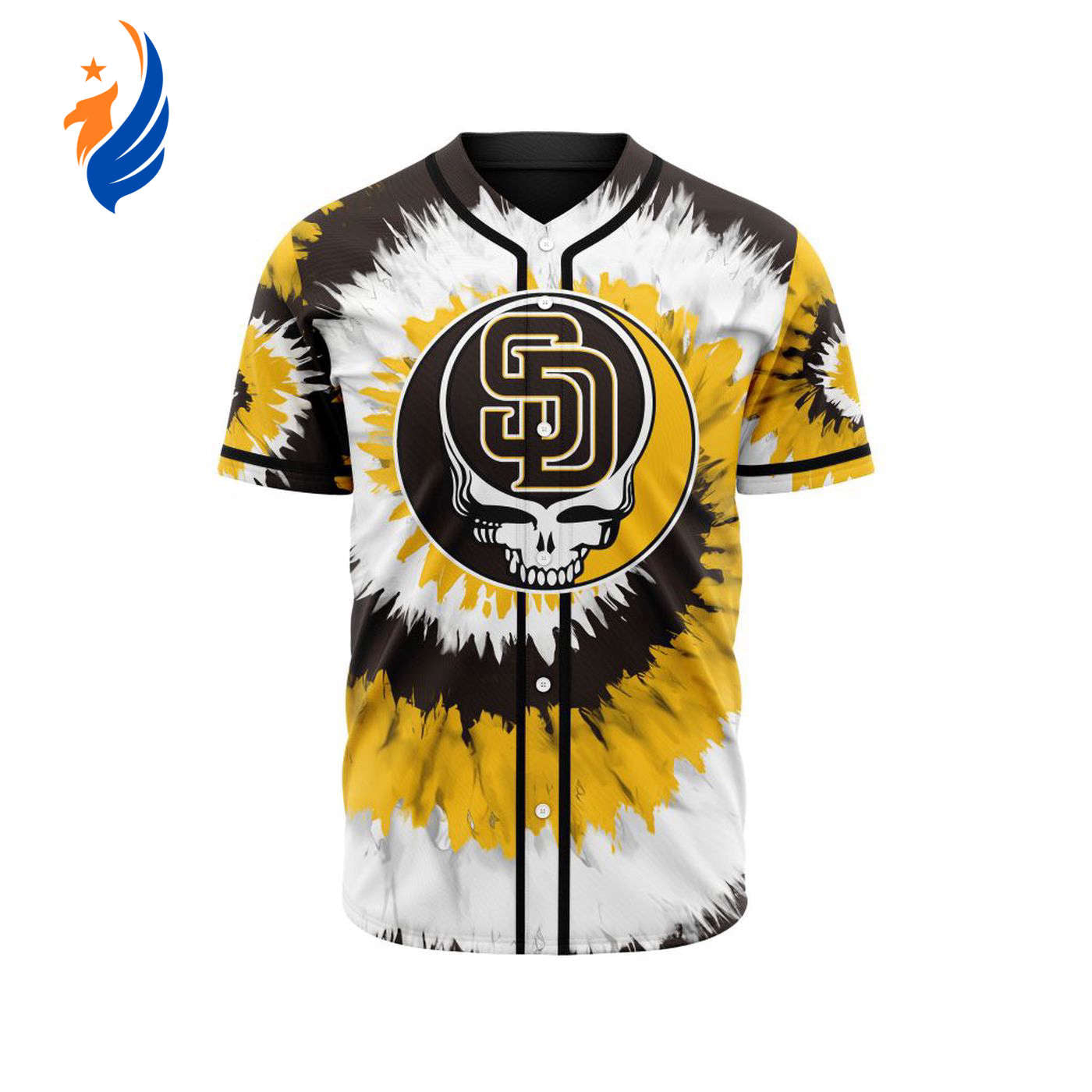 MLB San Diego Padres Special Grateful Dead Design Baseball Jersey Gift for Men Women - Bafud