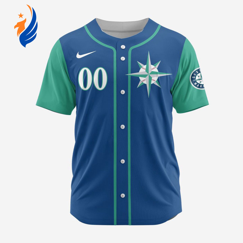 MLB Seattle Mariners Personalized Alternate Design Concept Baseball Jersey 2403 - Bafud