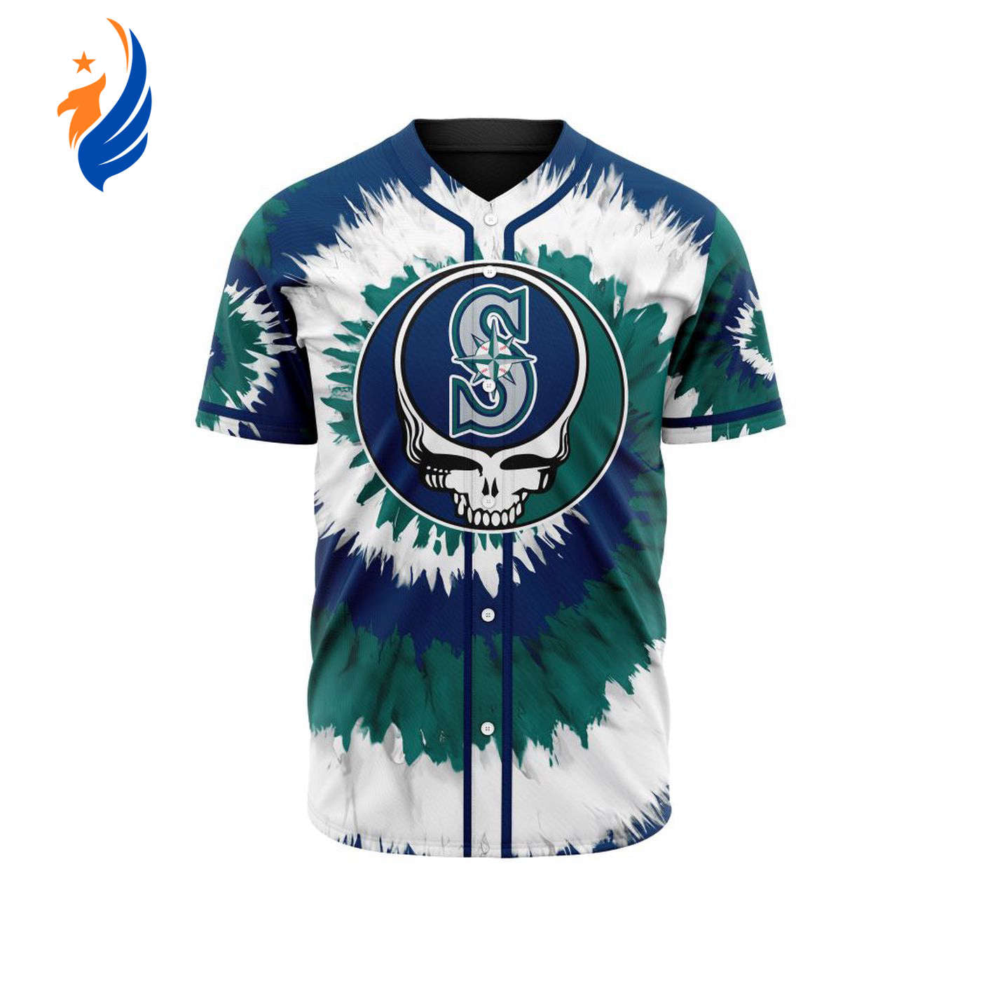 MLB Seattle Mariners Special Grateful Dead Design Baseball Jersey Gift for Men Women - Bafud