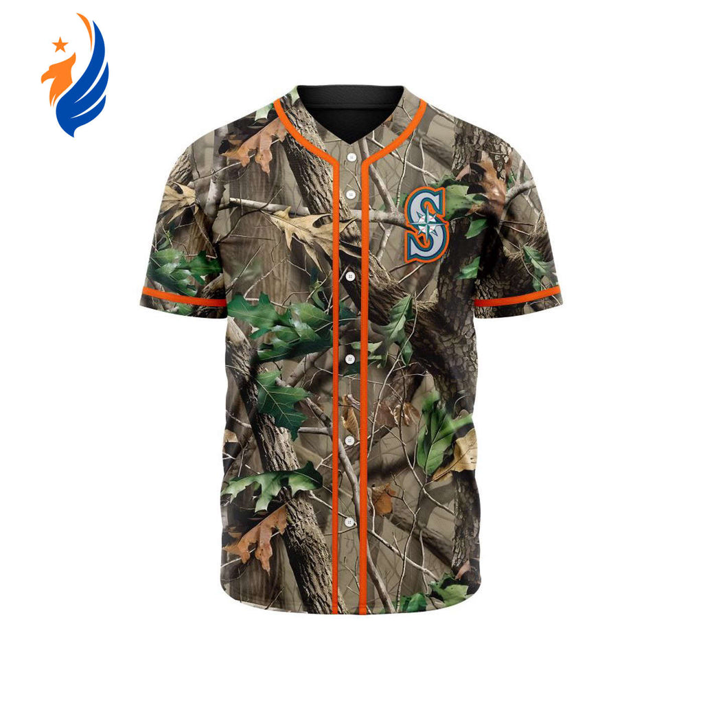 MLB Seattle Mariners Special Realtree Camo Hunting Baseball Jersey Gift for Men Women - Bafud