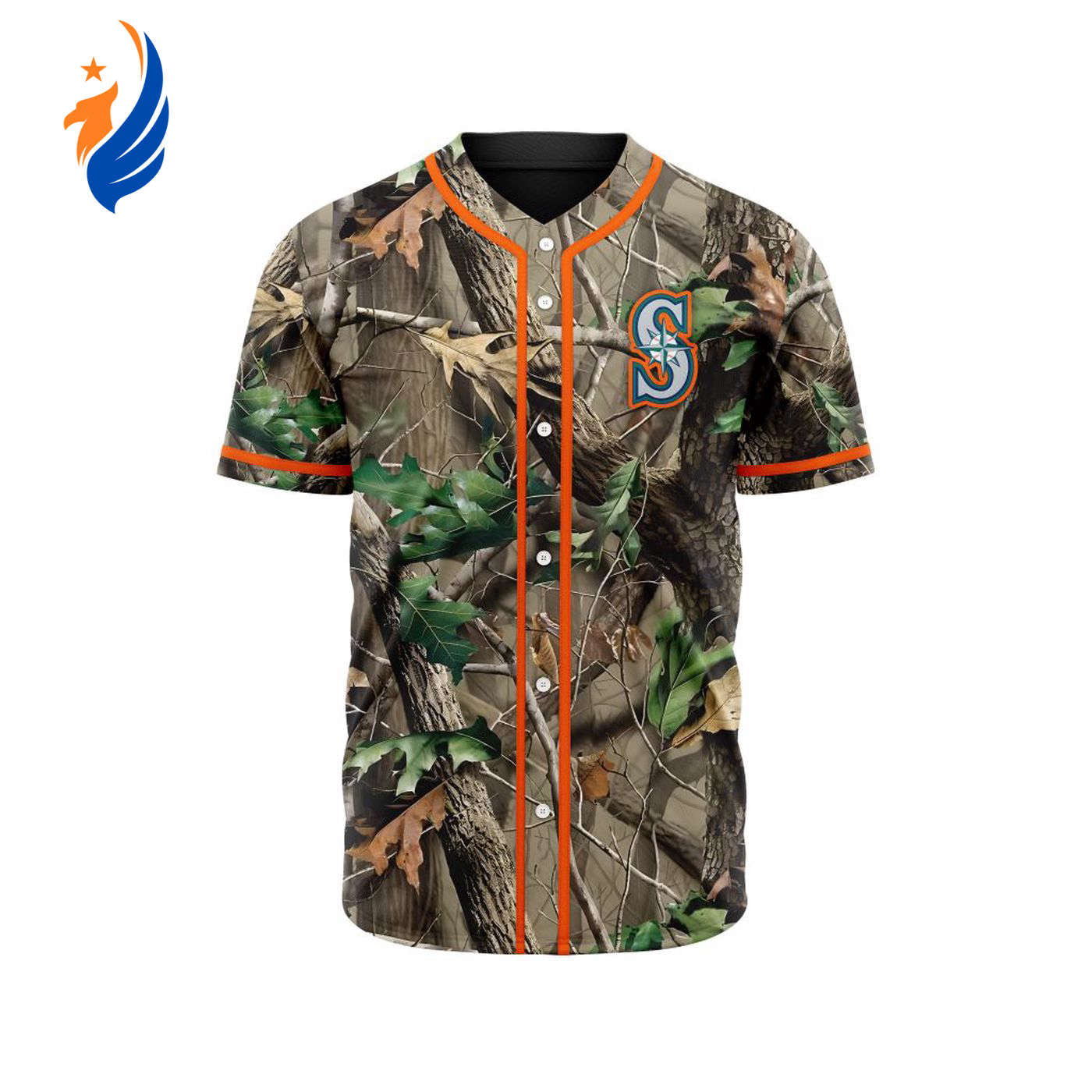 MLB Seattle Mariners Special Realtree Camo Hunting Baseball Jersey Gift for Men Women - Bafud