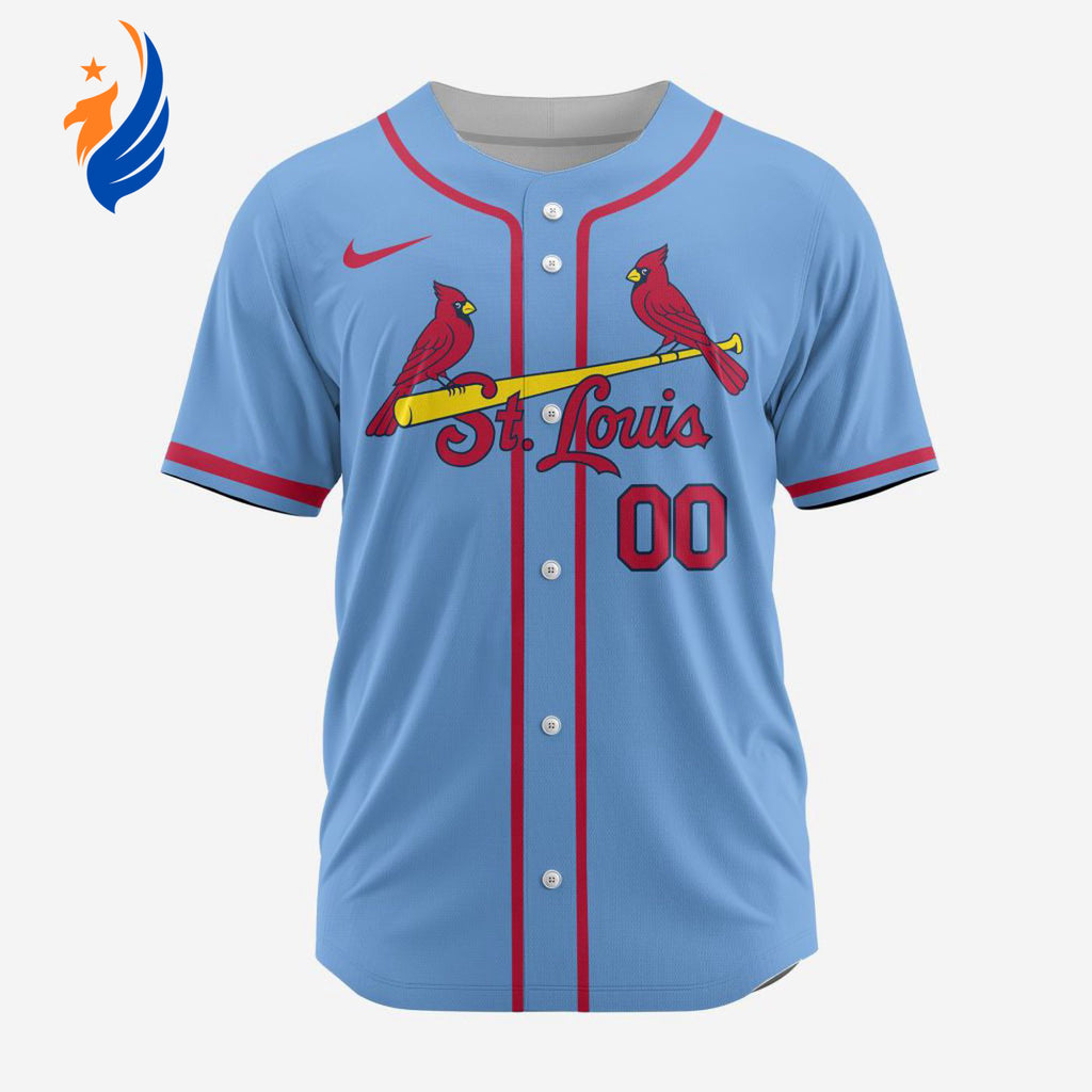 MLB St. Louis Cardinals Personalized Alternate 02 Baseball Jersey - Bafud