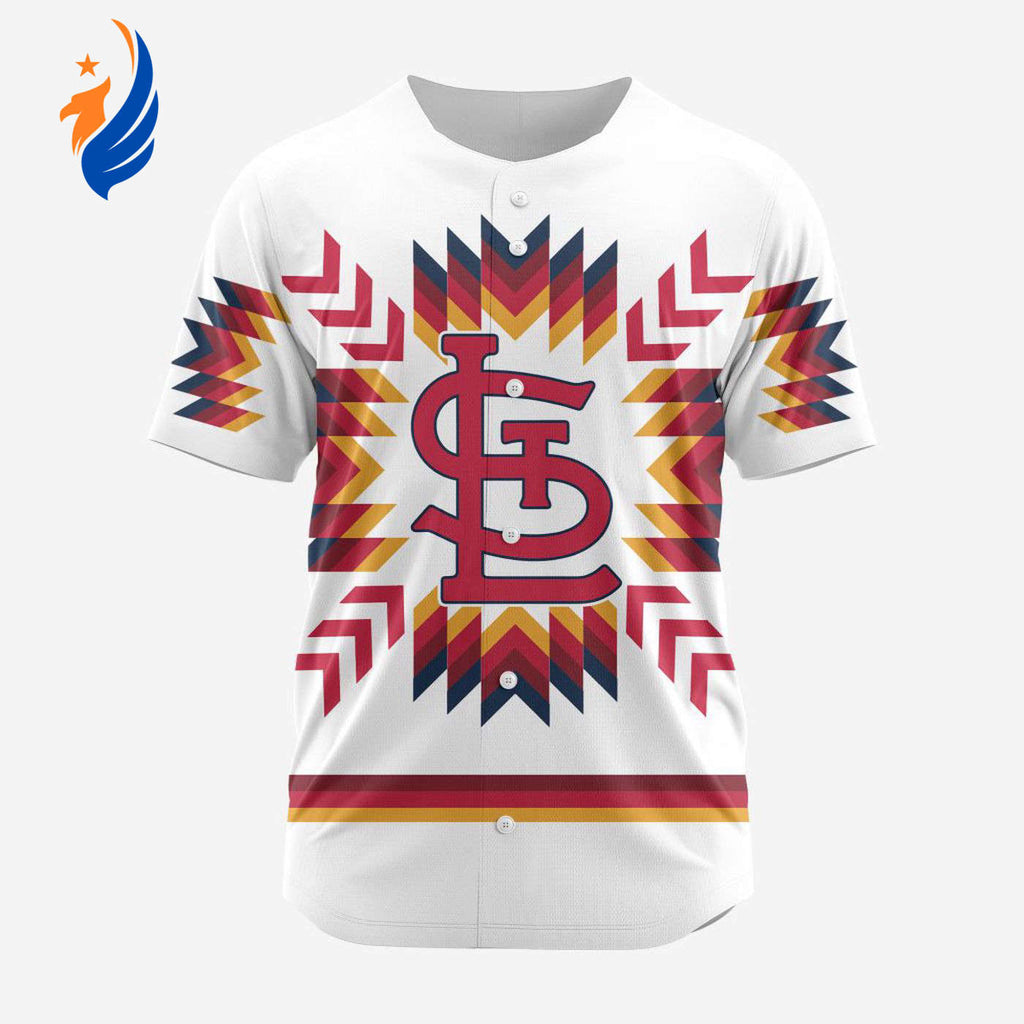 MLB St. Louis Cardinals Special Native Design Baseball Jersey Gift for Men Women - Bafud