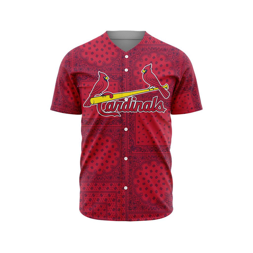 MLB St. Louis Cardinals Special Paisley Design Baseball Jersey Gift for Men Women - Bafud