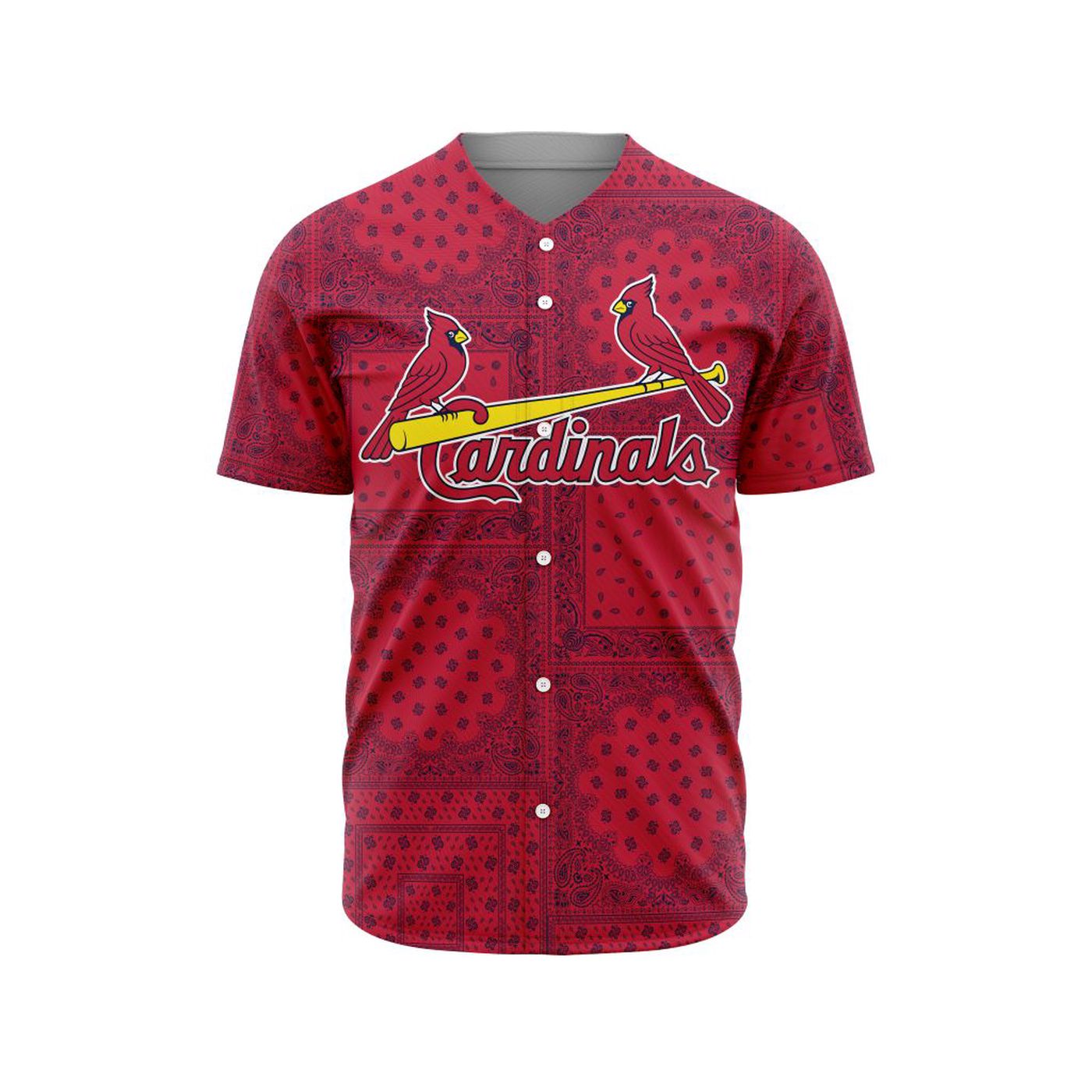 MLB St. Louis Cardinals Special Paisley Design Baseball Jersey Gift for Men Women - Bafud