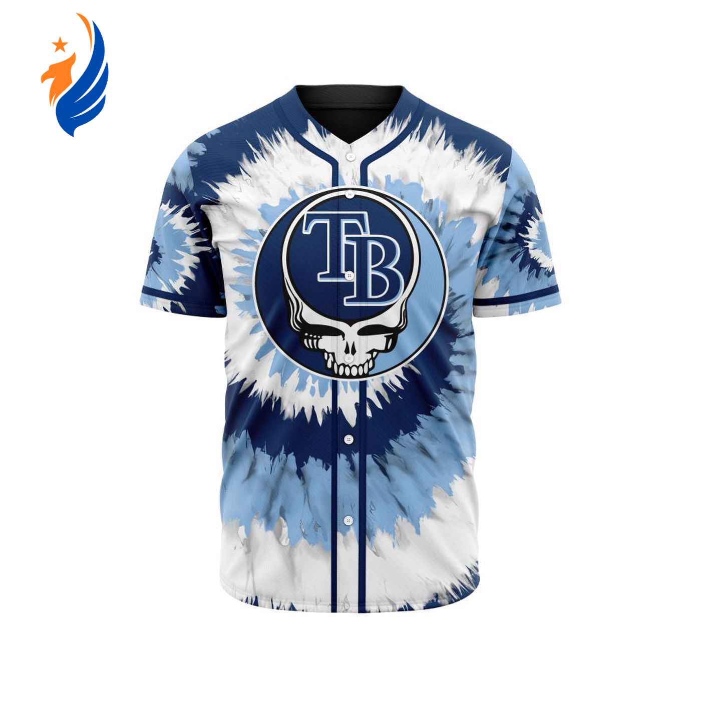 MLB Tampa Bay Rays Special Grateful Dead Design Baseball Jersey Gift for Men Women - Bafud