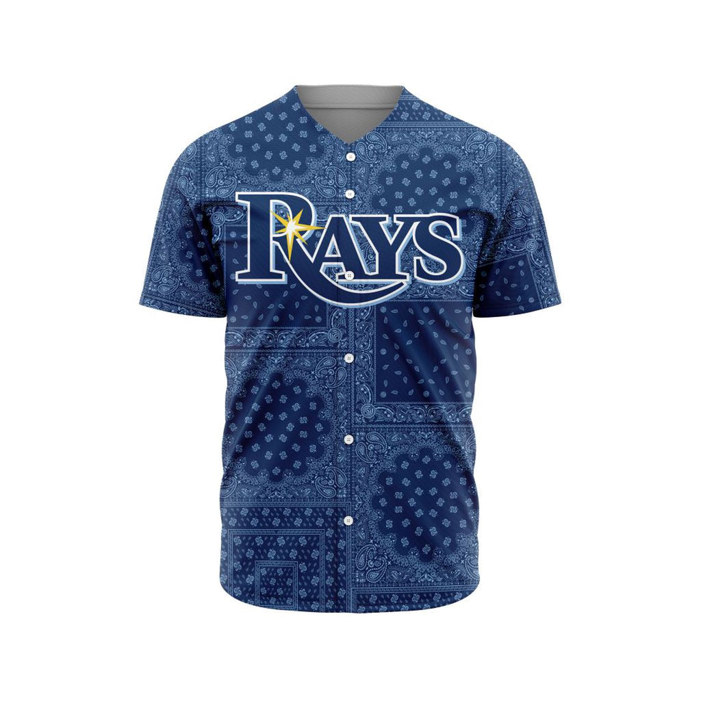 MLB Tampa Bay Rays Special Paisley Design Baseball Jersey Gift for Men Women - Bafud