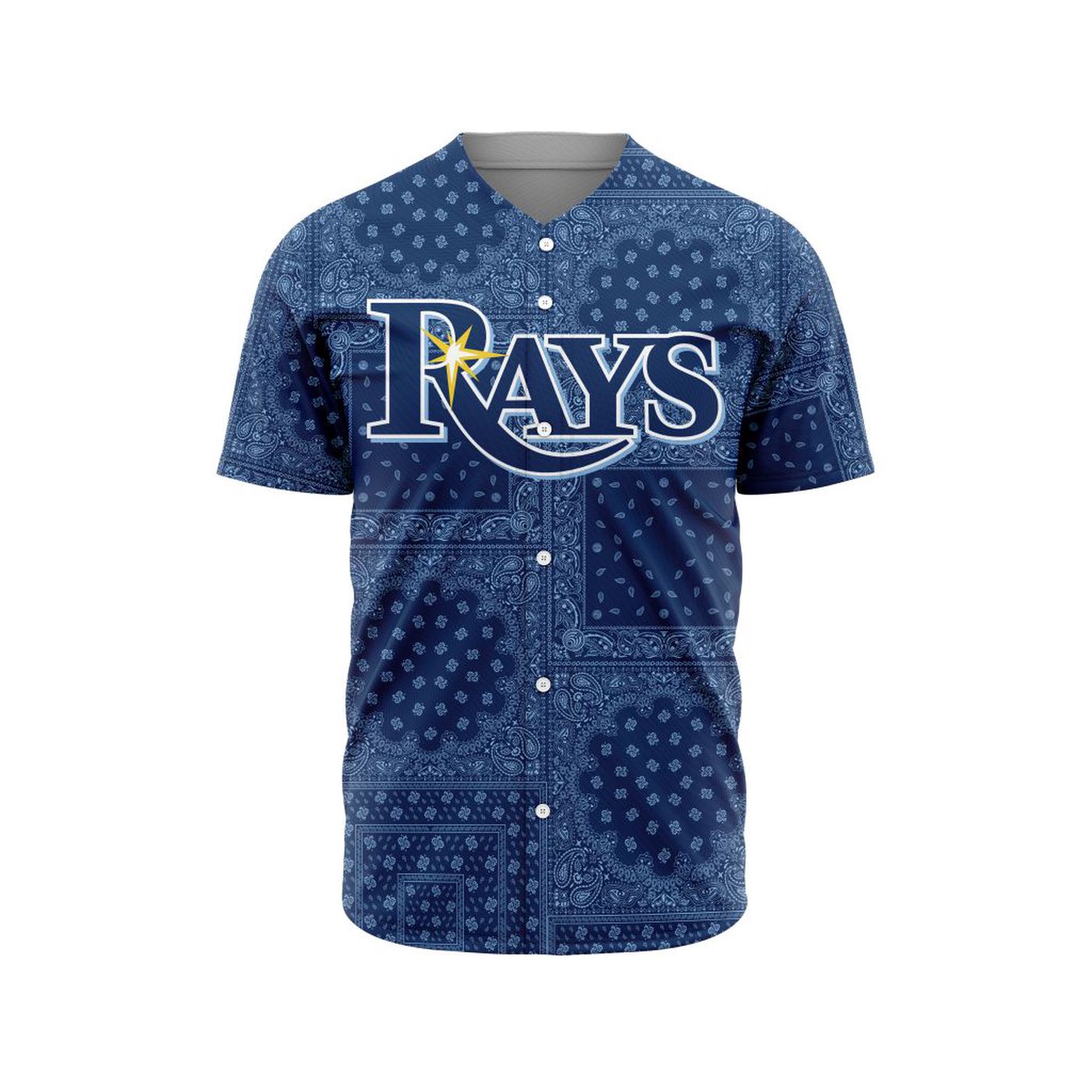 MLB Tampa Bay Rays Special Paisley Design Baseball Jersey Gift for Men Women - Bafud