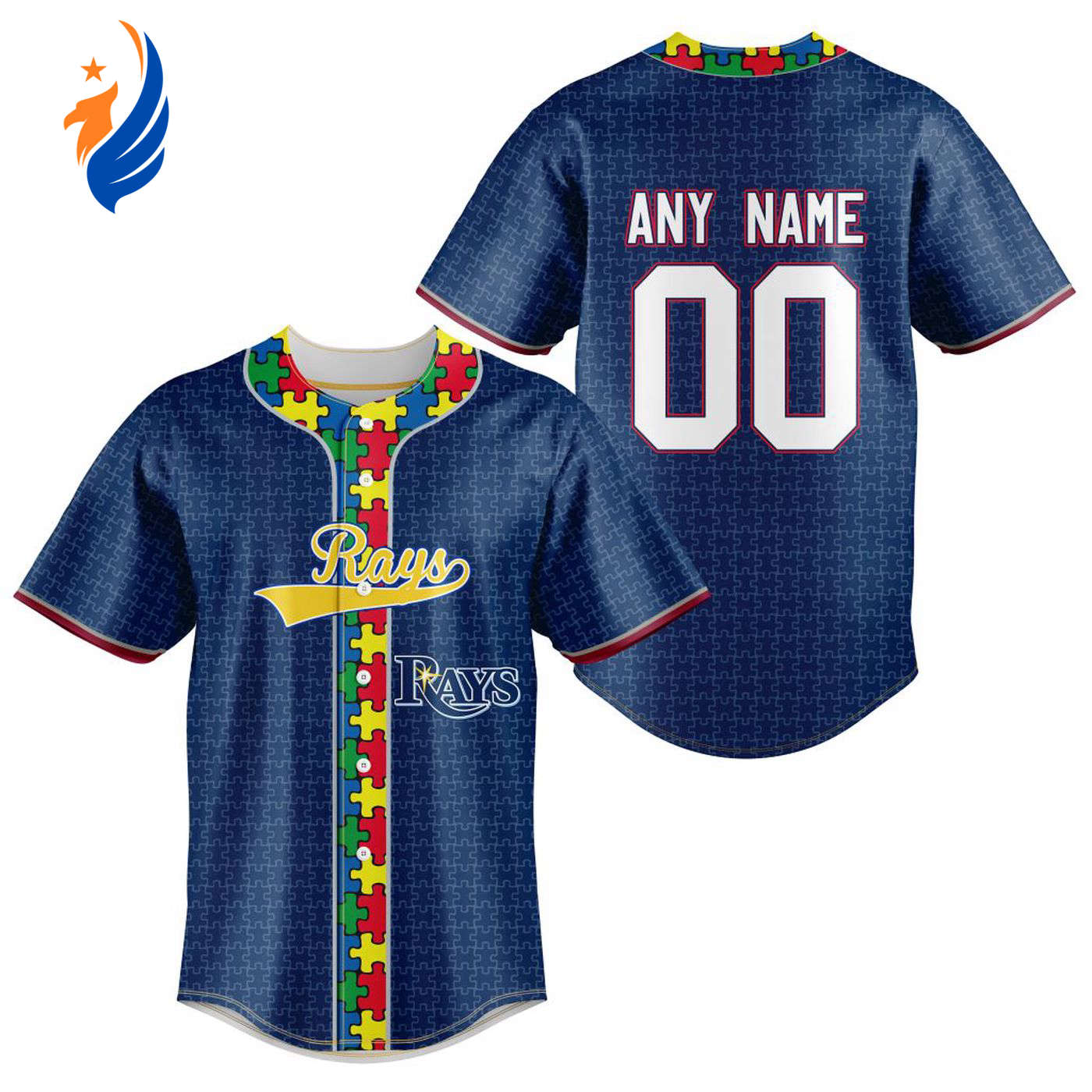 MLB Tampa Bay Rays Specialized Baseball Jersey Fearless Aganst Autism Gift for Men Women - Bafud