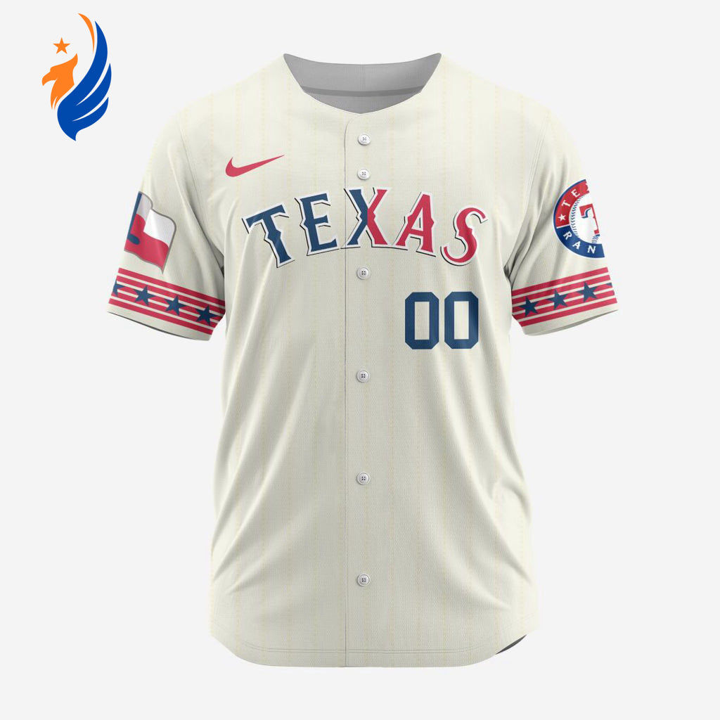 MLB Texas Rangers Personalized Alternate Design Concept Baseball Jersey 2401 - Bafud
