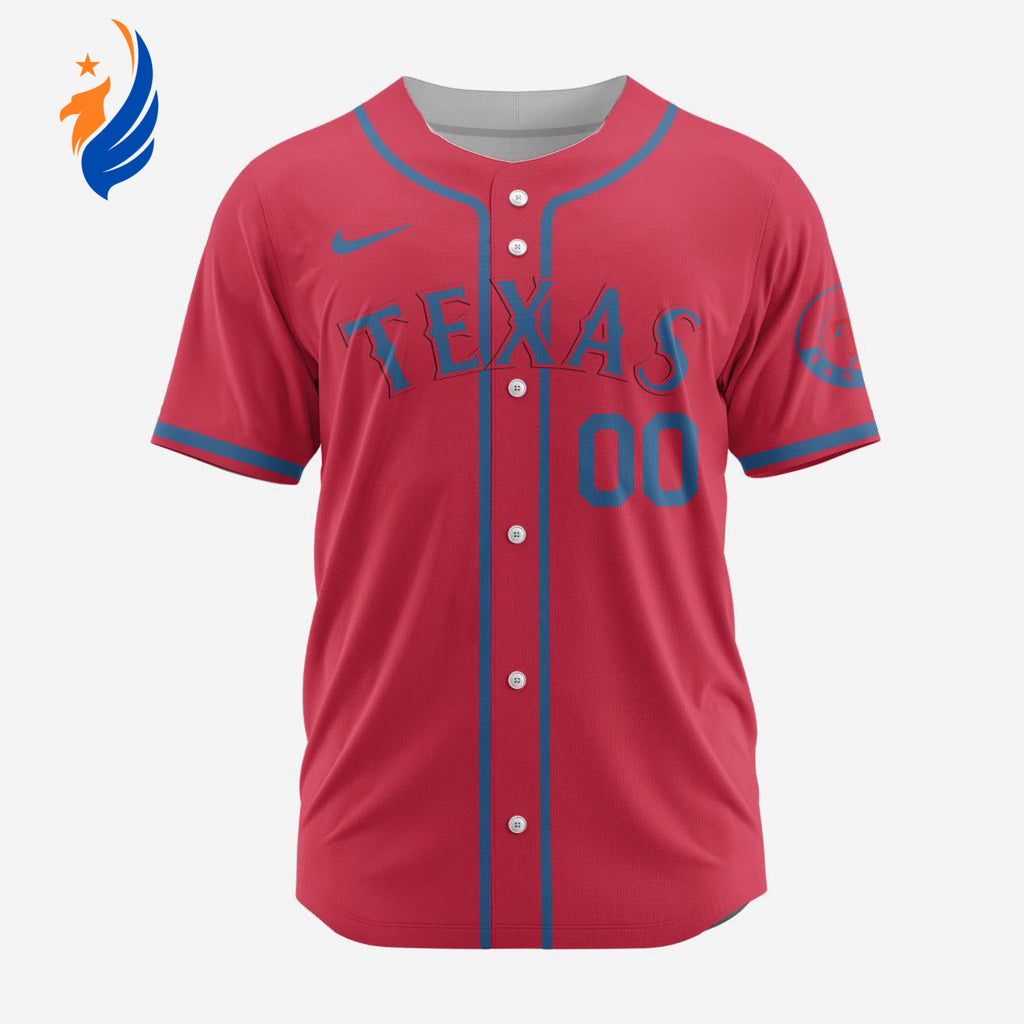 MLB Texas Rangers Personalized Alternate Design Concept Baseball Jersey 2404 - Bafud