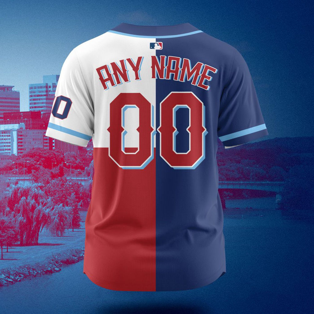 MLB Texas Rangers Personalized City Connect Concept Design Baseball Jersey Gift for Men Women - Bafud